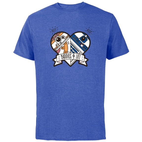 Star Wars Droid BB-8 and R2-D2 Buddies 4 Life - Short Sleeve Cotton T-Shirt for Adults - Customized-Royal Heather