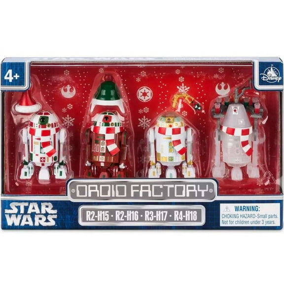 Star Wars Droid Factory 2021 Holiday Action Figure 4-Pack (R2-H15, R2-H16, R3-H17 & R4-H18)