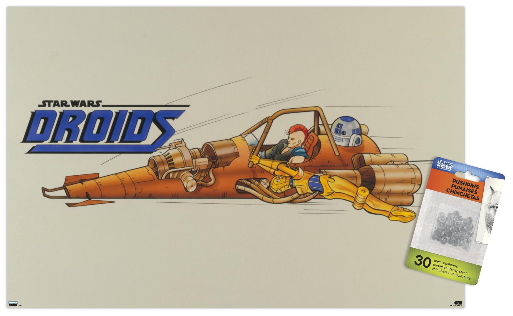 Star Wars: Droids - Speeder Wall Poster with Pushpins, 14.725" x 22.375"