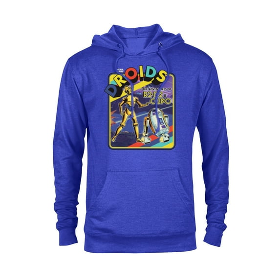 Star Wars Droids: The Adventures of R2-D2 & C-3PO Throwback - Pullover Hoodie for Adults - Customized-Royal Heather