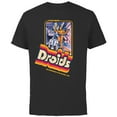thumbnail image 1 of Star Wars Droids: The Adventures of R2-D2 & C-3PO Vintage - Short Sleeve Cotton T-Shirt for Adults - Customized-Black, 1 of 5