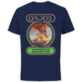thumbnail image 1 of Star Wars Droids: The Adventures of R2-D2 and C-3PO Neon - Short Sleeve Cotton T-Shirt for Adults - Customized-Navy, 1 of 5