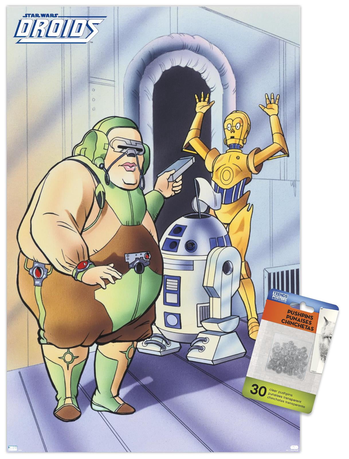 Star Wars: Droids - White Flag Wall Poster with Pushpins, 14.725" x 22.375"
