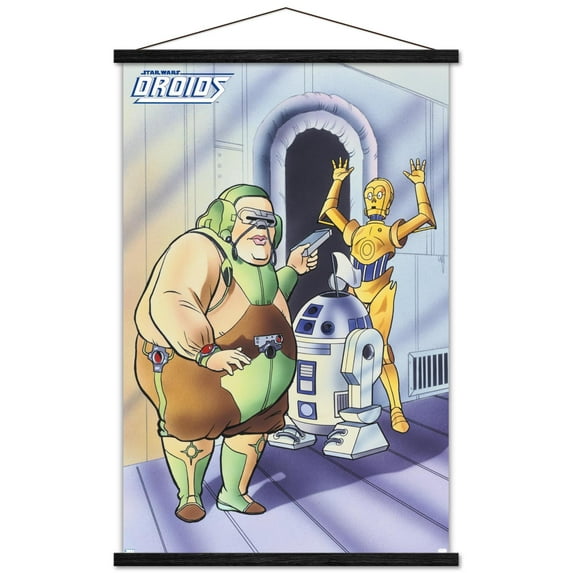 Star Wars: Droids - White Flag Wall Poster with Wooden Magnetic Frame, 22.375" x 34"