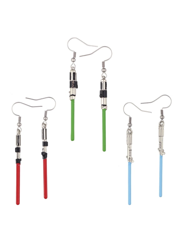 Earrings Light Saber Dangle Ear Hook 3-Pair Set