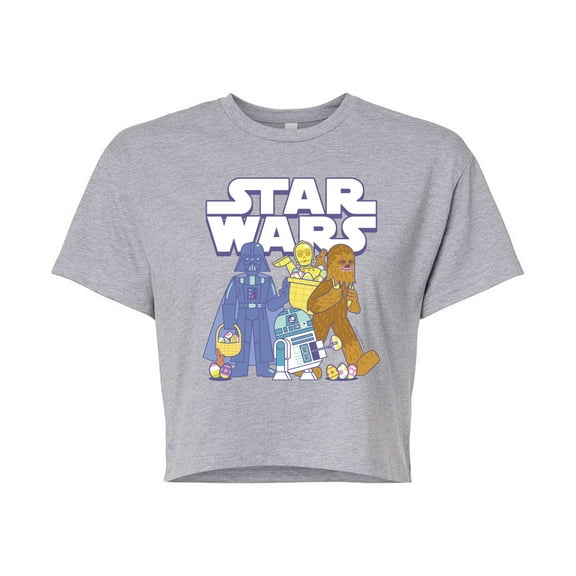 Star Wars - Easter Logo - Juniors Cropped Graphic T-Shirt