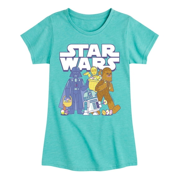 Star Wars - Easter Logo - Toddler And Youth Girls Fitted Short Sleeve Graphic T-Shirt