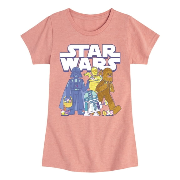 Star Wars - Easter Logo - Toddler And Youth Girls Fitted Short Sleeve Graphic T-Shirt