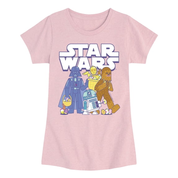 Star Wars - Easter Logo - Youth Girls Fitted Short Sleeve T-Shirt