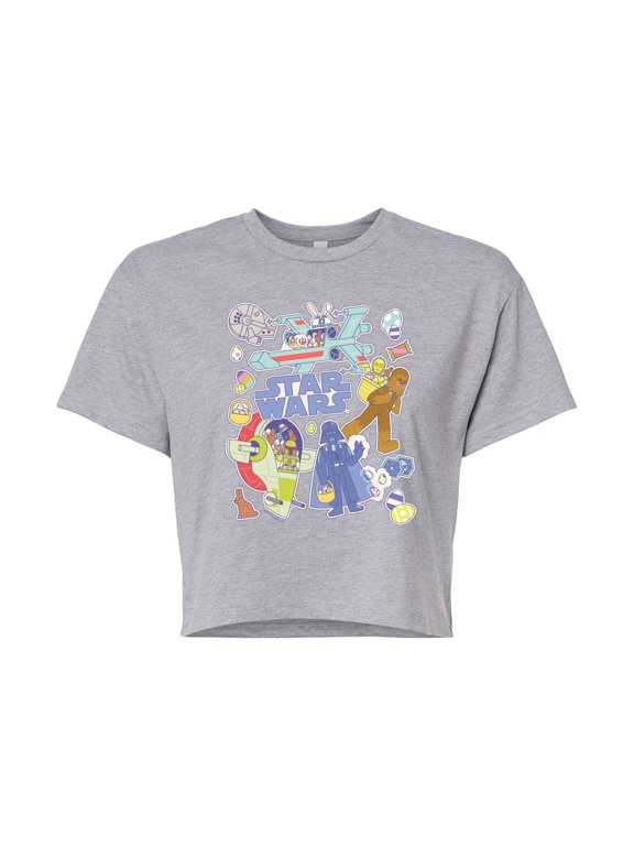 - Easter Sticker - Juniors Cropped Graphic T-Shirt