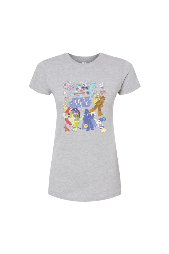 - Easter Sticker - Juniors Fitted Graphic T-Shirt