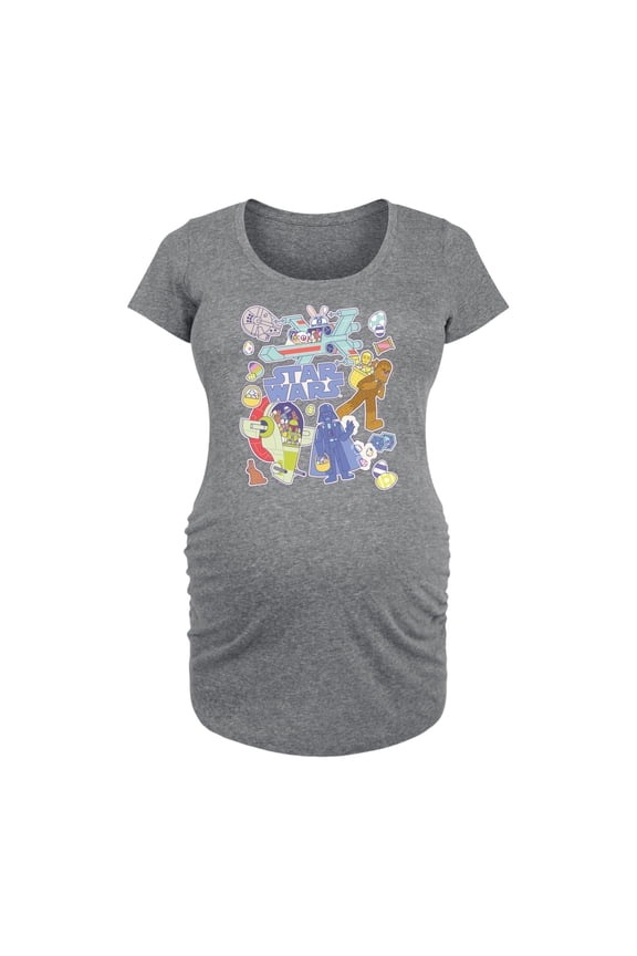 - Easter Sticker - Maternity Scoop Neck Graphic T-Shirt