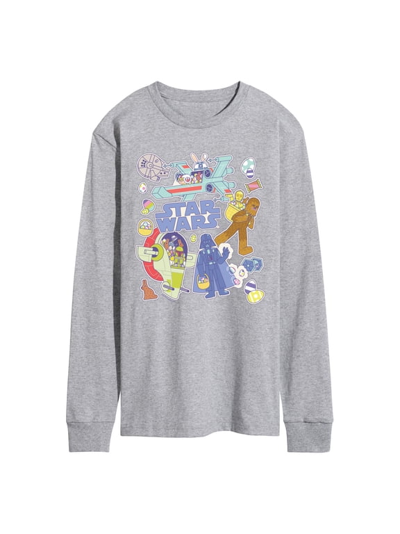 - Easter Sticker Men's Long Sleeve Graphic T-Shirt