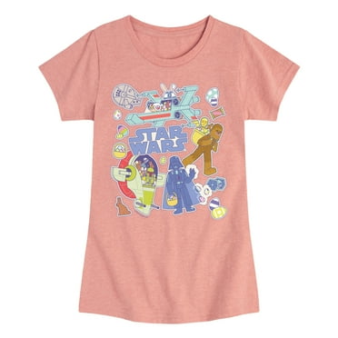 Star Wars - Easter Sticker - Toddler And Youth Girls Fitted Short Sleeve Graphic T-Shirt