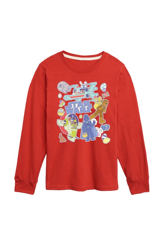 - Easter Sticker - Toddler And Youth Long Sleeve Graphic T-Shirt