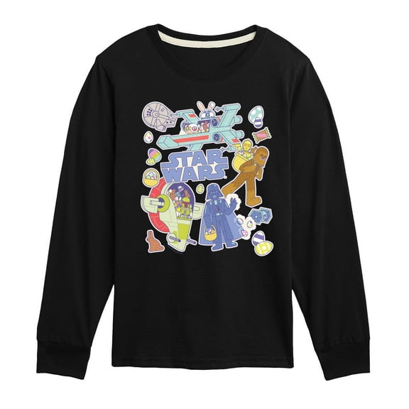 Star Wars - Easter Sticker - Toddler And Youth Long Sleeve Graphic T-Shirt