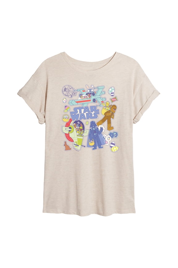 - Easter Sticker - Women's Oversized Graphic T-Shirt