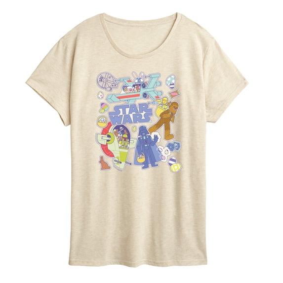 Star Wars - Easter Sticker - Women's Short Sleeve Graphic T-Shirt