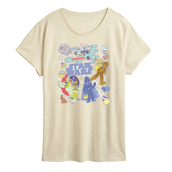 Star Wars - Easter Sticker - Women's Short Sleeve Graphic T-Shirt