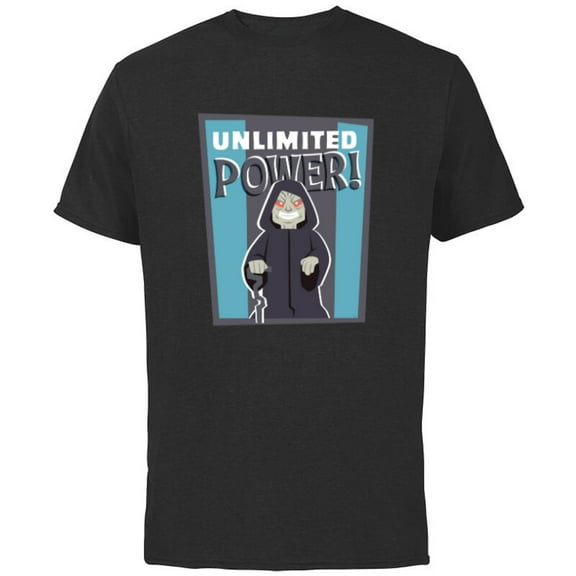 Star Wars Emperor Palpatine Darth Sidious Unlimited Power - Short Sleeve Cotton T-Shirt for Adults - Customized-Black