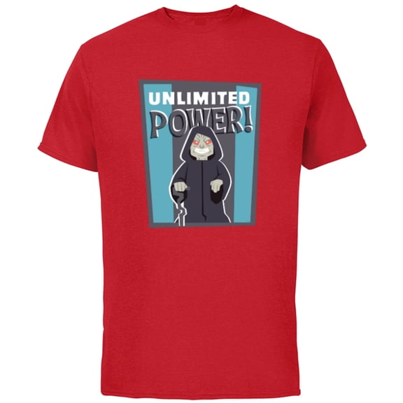 Star Wars Emperor Palpatine Darth Sidious Unlimited Power - Short Sleeve Cotton T-Shirt for Adults - Customized-Red