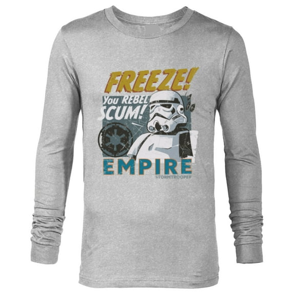 Star Wars Empire Stormtrooper Freeze You Rebel Scum! - Long Sleeve T-Shirt for Men - Customized-Athletic Heather