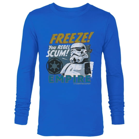 Star Wars Empire Stormtrooper Freeze You Rebel Scum! - Long Sleeve T-Shirt for Men - Customized-Navy