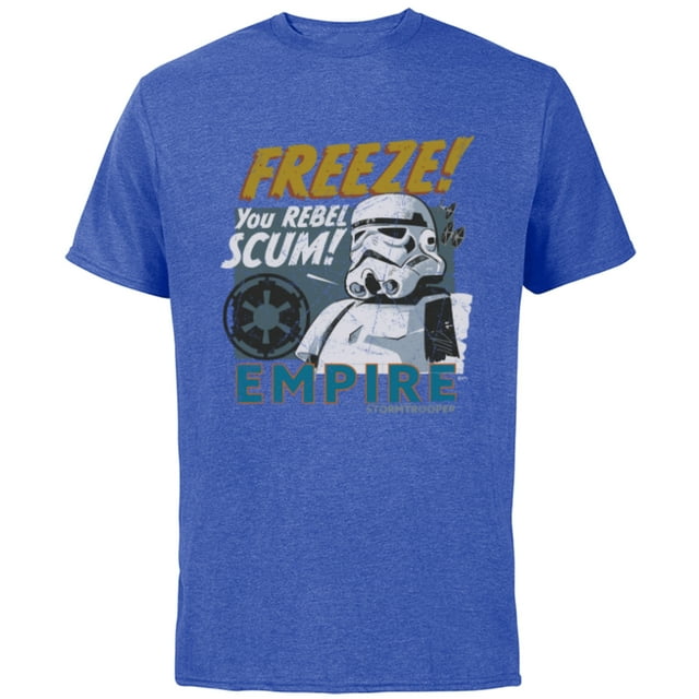 Star Wars Empire Stormtrooper Freeze You Rebel Scum! - Short Sleeve Cotton T-Shirt for Adults - Customized-Royal Heather