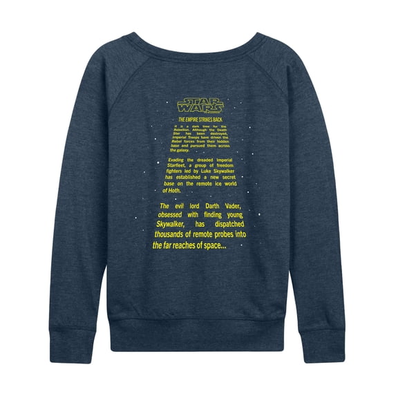 Star Wars - Empire Strikes Back Crawl - Women's French Terry Pullover Sweatshirt