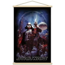 Star Wars: Empire Strikes Back - Empire Illustration Wall Poster with Wooden Magnetic Frame, 22.375" x 34"