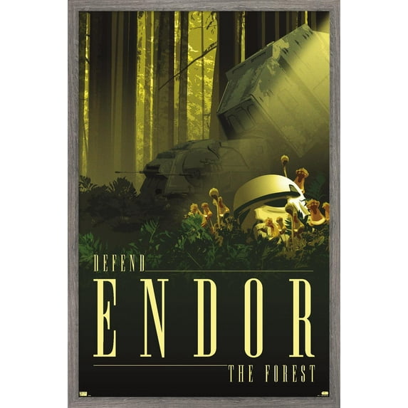 Star Wars: Endor - See the Forest by Russell Walks Wall Poster, 14.725" x 22.375" Framed
