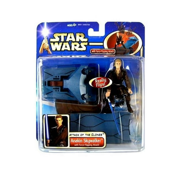 Star Wars: Episode 2 Deluxe Anakin Skywalker with Force Flipping Attack Action Figure