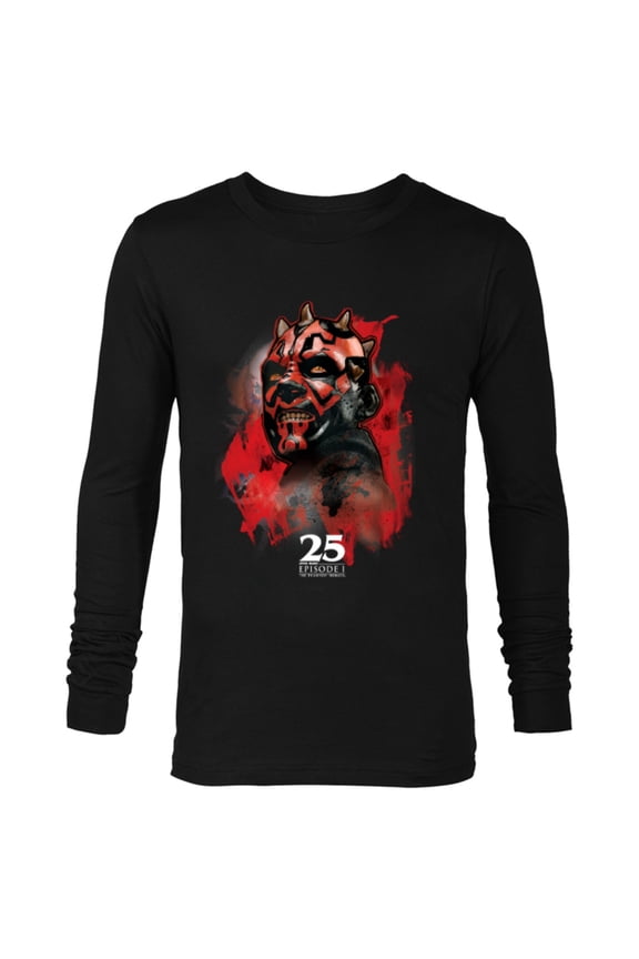 Episode I 25th Anniversary Darth Maul Sith Rage- Long Sleeve T-Shirt for Men - Customized-Black