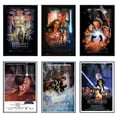 thumbnail image 1 of Star Wars: Episode I, II, III IV, V & VI - Framed 6 Piece Movie Poster / Print Set (Regular Styles 1) (Size: 24" x 36" each) (  Frame), 1 of 4