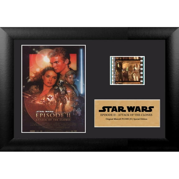 Star Wars Episode II Attack of the Clones Minicell FilmCells Framed Desktop Presentation