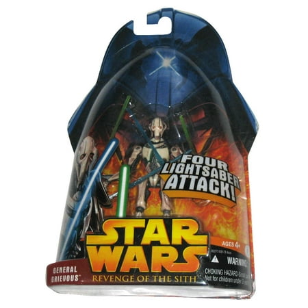 Star Wars Episode III General Grievous Four Lightsaber Attack Action Figure 2005