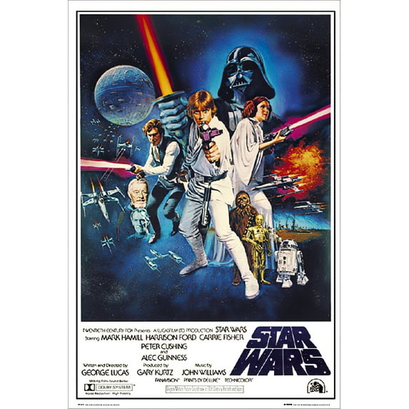 Star Wars: Episode IV - A New Hope - Movie Poster / Print (Regular Style C) (Clear Poster Hanger)