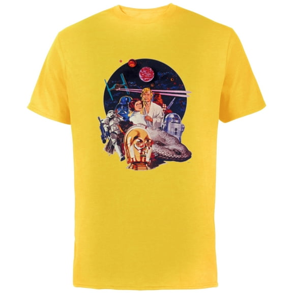 Star Wars Episode IV: A New Hope Vintage Movie Art - Short Sleeve Cotton T-Shirt for Adults - Customized-Yellow