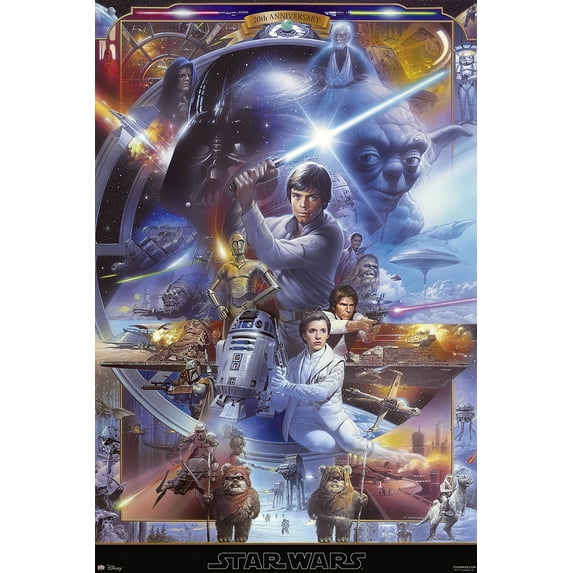 Star Wars Episode IV & V & VI- Movie Poster (20Th AnnIVerary Poster)