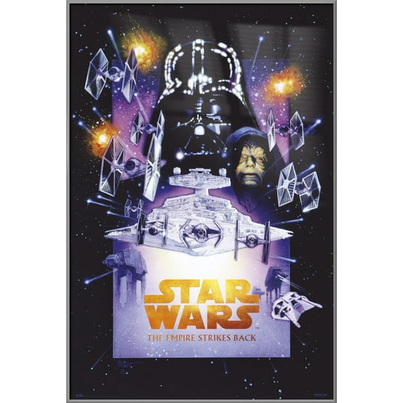 Star Wars: Episode V - The Empire Strikes Back - Framed Movie Poster (Special Edition - Regular Style) (Size: 24" X 36") (Silver Aluminum Frame)