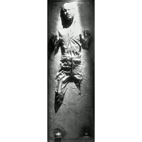 Star Wars: Episode VI - Return Of The Jedi - Door Movie Poster / Print (Han Solo In Carbonite) (Black Poster Hanger)