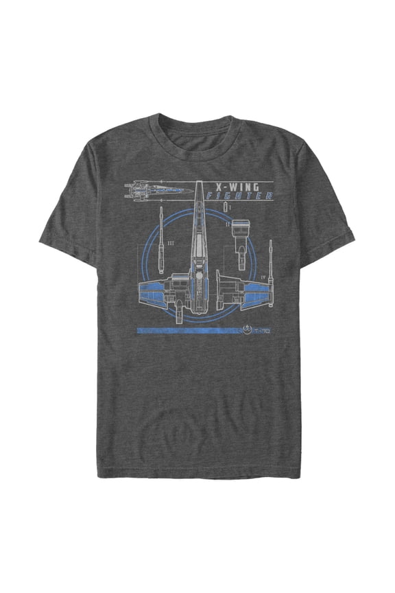 Men's Star Wars: The Force Awakens Episode VII X-Wing Fighter  Graphic T-Shirt