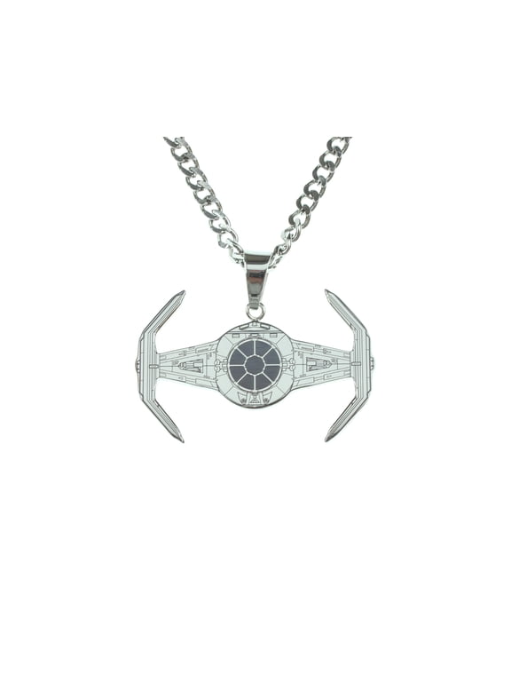 Star Wars Etched X1 Tie Fighter Pendant Necklace