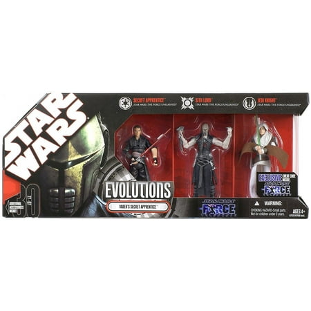 Star Wars Evolutions Force Unleashed Vader Secret Apprentice 3 Package Figure Set