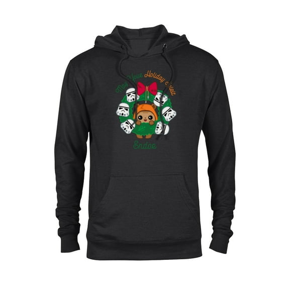 Star Wars Ewok Christmas May Your Holiday Spirit Endor Cute - Pullover Hoodie for Adults - Customized-Black