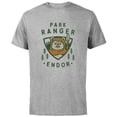 thumbnail image 1 of Star Wars Ewok Park Ranger Endor - Short Sleeve Cotton T-Shirt for Adults - Customized-Athletic Heather, 1 of 5