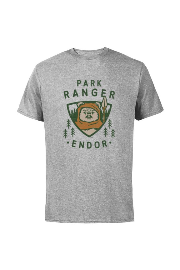 Ewok Park Ranger Endor - Short Sleeve Cotton T-Shirt for Adults - Customized-Athletic Heather