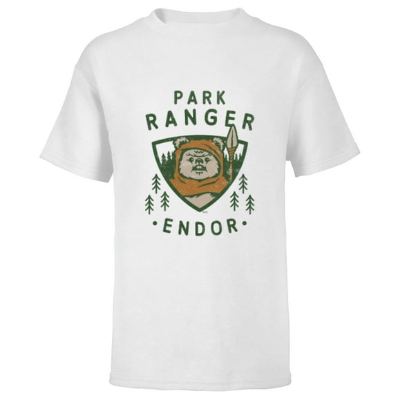 Star Wars Ewok Park Ranger Endor - Short Sleeve T-Shirt for Kids - Customized-White