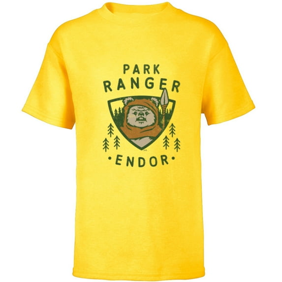 Star Wars Ewok Park Ranger Endor - Short Sleeve T-Shirt for Kids - Customized-Yellow