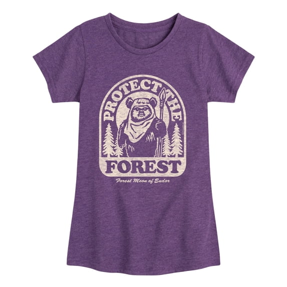 Star Wars - Ewok Protect The Forest - Youth Girls Fitted Short Sleeve T-Shirt
